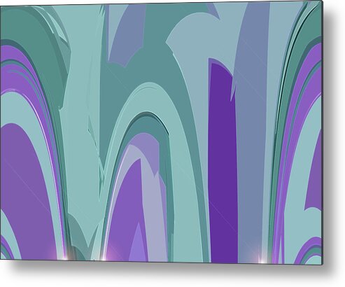 Abstract Metal Print featuring the digital art Deco Marquee by Gina Harrison