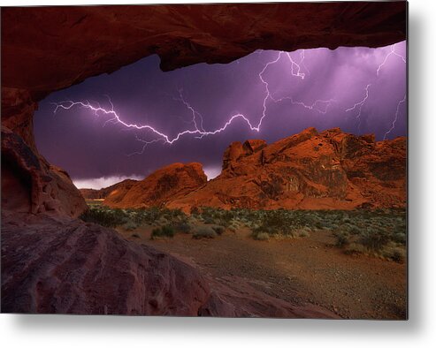 Red Rocks Metal Print featuring the photograph Desert Storm by Darren White