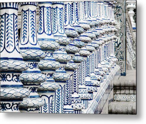 Seville Metal Print featuring the photograph Details in Blue from Seville by AM FineArtPrints
