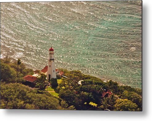 Landscape Metal Print featuring the photograph Diamond Head Lighthouse by Michael Peychich