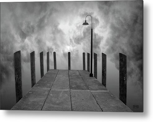 Dock Metal Print featuring the photograph Dock and Clouds by David Gordon