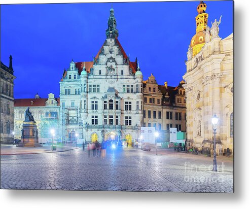 Dresden Metal Print featuring the photograph Downtown of Dresden, Germany by Anastasy Yarmolovich