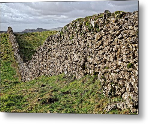 Yorkshire Dales Metal Print featuring the photograph Dry Stone Wall in the Yorkshire Dales by Martyn Arnold