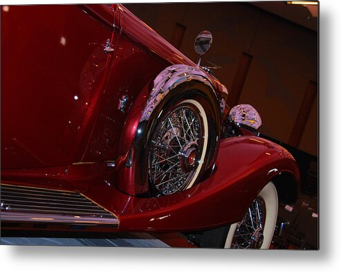 Cars Metal Print featuring the photograph Duesenberg side view by Susanne Van Hulst