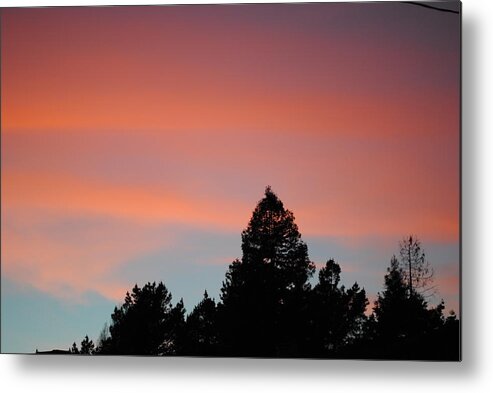 Landscape Metal Print featuring the digital art Dusk by Steven Wills