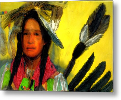 Native American Metal Print featuring the painting Eagle Spirit by FeatherStone Studio Julie A Miller