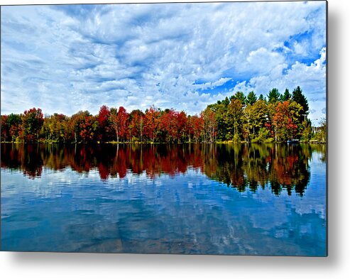 Lake Metal Print featuring the photograph Early fall colors. New York by Bill Jonscher