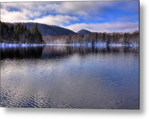 Hdr Metal Print featuring the photograph Early Snow on West Lake by David Patterson