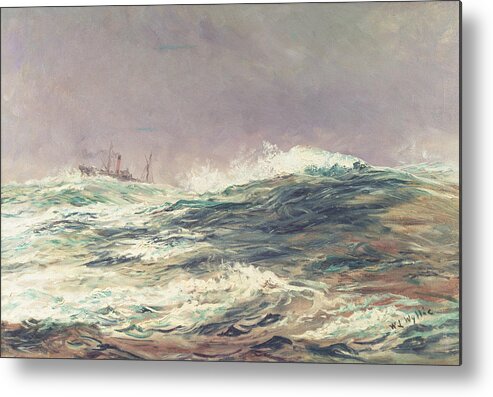 Ebb Metal Print featuring the painting Ebb Tide by William Lionel Wyllie