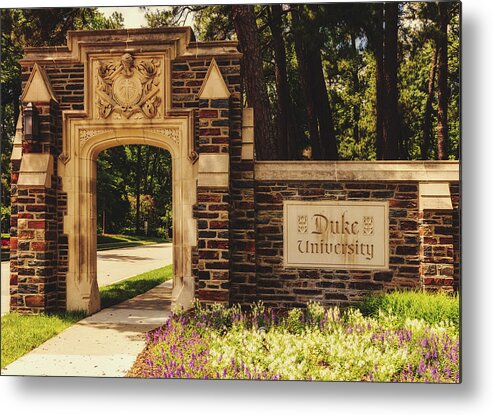 Entry Metal Print featuring the photograph Entrance To Duke University by Mountain Dreams