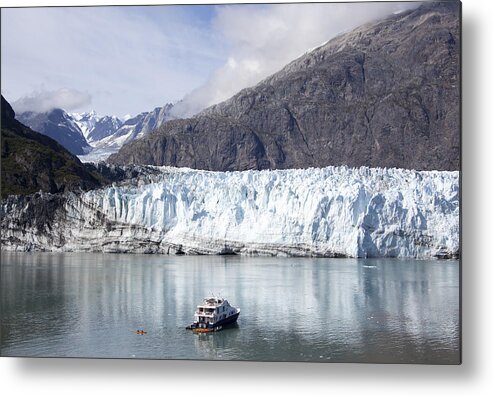Boats Metal Print featuring the photograph Exploring Glacier Bay by Ramunas Bruzas