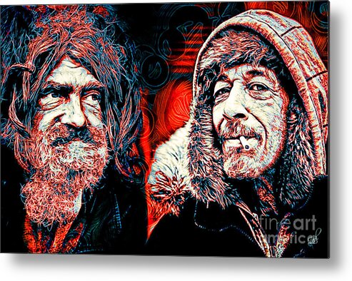 Expressions Metal Print featuring the digital art Expressions by - Zedi -