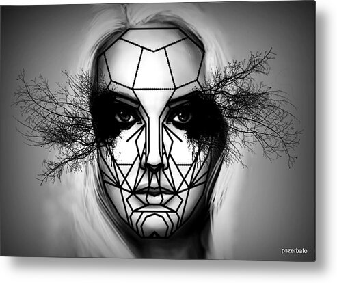 Face Metal Print featuring the digital art Eyes Tell The Truth by Paulo Zerbato