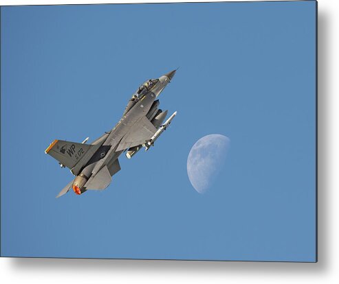 Aircraft Metal Print featuring the photograph F16 - Aiming High by Pat Speirs