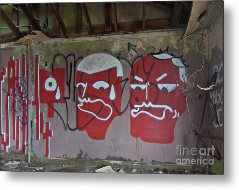Graffiti Metal Print featuring the photograph Faces by Scott Evers