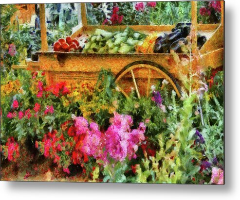 Savad Metal Print featuring the photograph Farm - Food - At the farmers market by Mike Savad