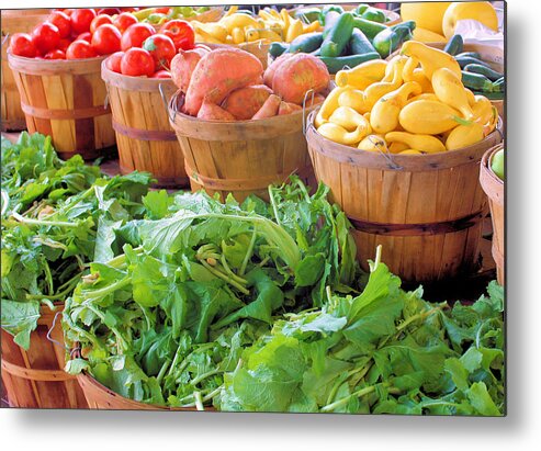 Lettuce Metal Print featuring the photograph Farmers Market by Kristin Elmquist