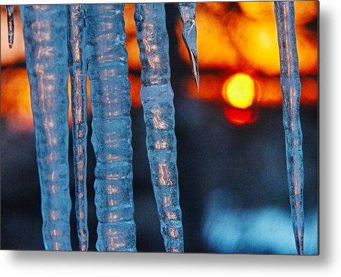 Winter Metal Print featuring the photograph February Sunrise by Ken Stampfer