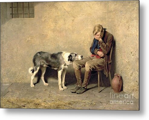 Fidelity Metal Print featuring the painting Fidelity by Briton Riviere
