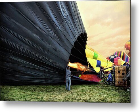 Hot Metal Print featuring the photograph Filling the balloon by Stacey Sather