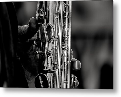Abstract Metal Print featuring the photograph Fine Art Black and White-195 by Joseph Amaral