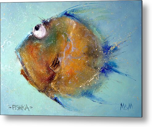 Russian Artists New Wave Metal Print featuring the painting Fish-Ka 1 by Igor Medvedev