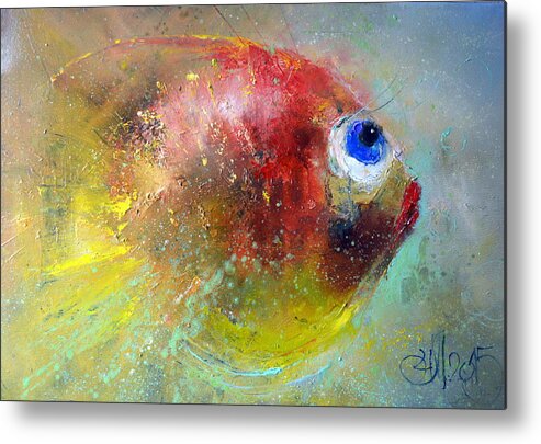 Russian Artists New Wave Metal Print featuring the painting Fish-Ka by Igor Medvedev