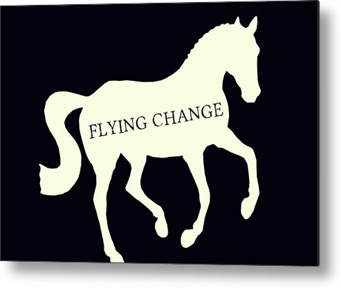 Art Metal Print featuring the photograph Flying Change Negative by Dressage Design