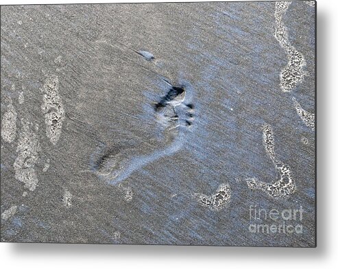 Footprint Metal Print featuring the photograph Footprint on the sand Beach by Yurix Sardinelly