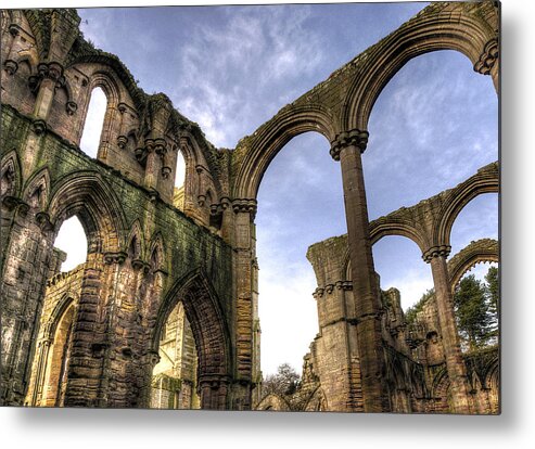 Castle Metal Print featuring the photograph Fountains Abbey 5 by Svetlana Sewell