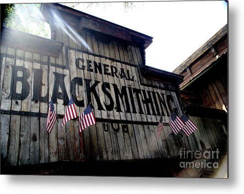Building Metal Print featuring the photograph General Blacksmithing by Linda Shafer