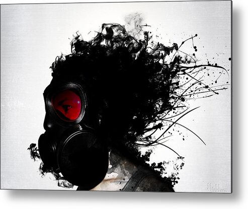 Gas Metal Print featuring the mixed media Ghost Warrior by Nicklas Gustafsson