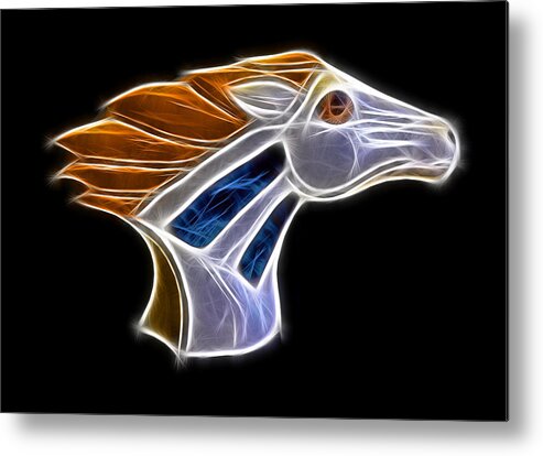Bronco Metal Print featuring the photograph Glowing Bronco by Shane Bechler
