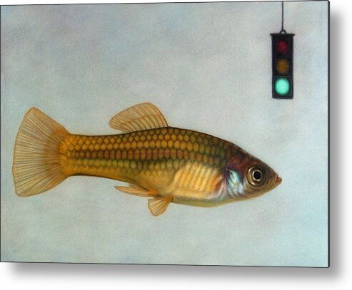Fish Metal Print featuring the painting Go Fish by James W Johnson
