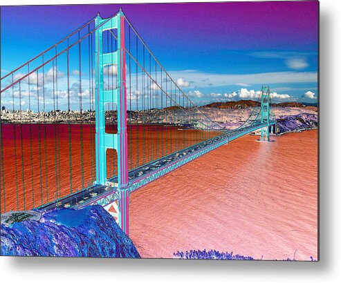 ( Water Metal Print featuring the photograph Golden gate bridge by Tom Kelly