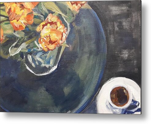 Coffee Metal Print featuring the painting Good Morning Love by Christel Roelandt