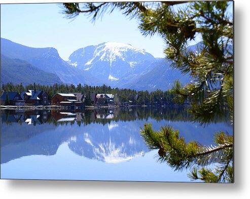 Grand Lake Co Metal Print featuring the photograph Grand Lake CO Mt Baldy from Shadow Mtn Lake by Jacqueline Russell