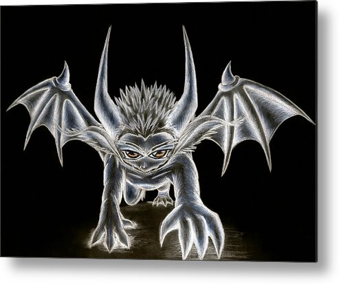Demon Metal Print featuring the painting Grevil Pastel by Shawn Dall