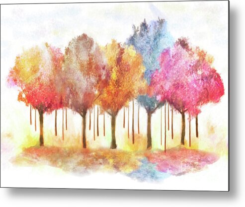 Pastel Metal Print featuring the photograph Happy Pastel Trees by Hal Halli