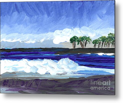 Aceo Metal Print featuring the painting Hawaii 6 by Helena M Langley