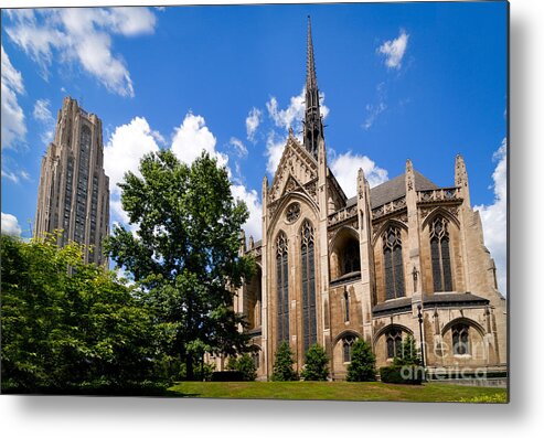 Allegheny County Metal Print featuring the photograph Heinz Memorial Chapel and Cathedral of Learning by Amy Cicconi