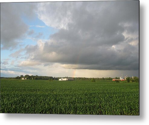 Landscape Metal Print featuring the photograph Hint Of A Rainbow by Patrick Murphy