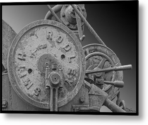 Train Gears Metal Print featuring the photograph Historic Train Gears by Peggy Dietz