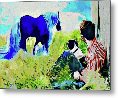 Horse Metal Print featuring the painting Horse Whisperer by Ted Azriel