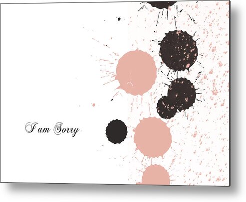 I Am Sorry Cards Metal Print featuring the painting I am sorry by Trilby Cole
