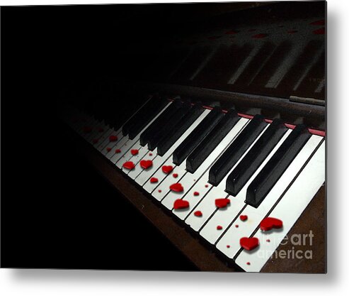 Piano Metal Print featuring the digital art If music be the food of love... play on by Kathi Shotwell