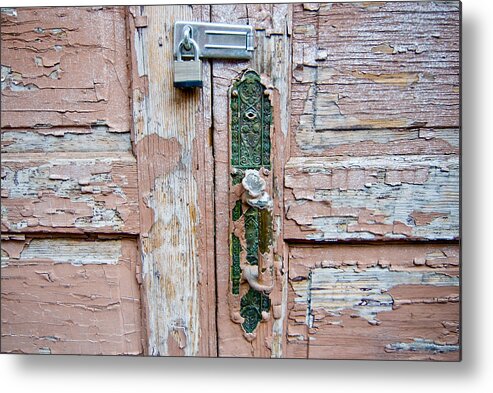 Antique Metal Print featuring the photograph If These Doors Could Talk by Julie Niemela