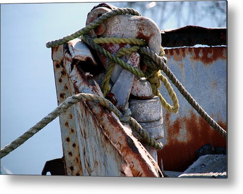 Rusty Boat Metal Print featuring the photograph In the good old days by Susanne Van Hulst