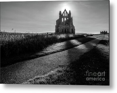England Metal Print featuring the photograph In the shade BW by Mariusz Talarek