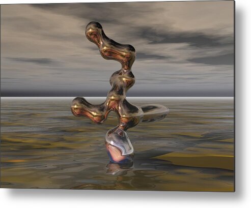 Digital Painting Metal Print featuring the digital art Innovation the leap of imagination by David Lane